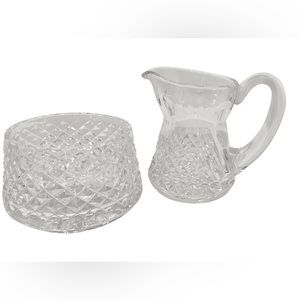 WATERFORD CRYSTAL "ALANA"  CREAMER & OPEN SUGAR BOWL
